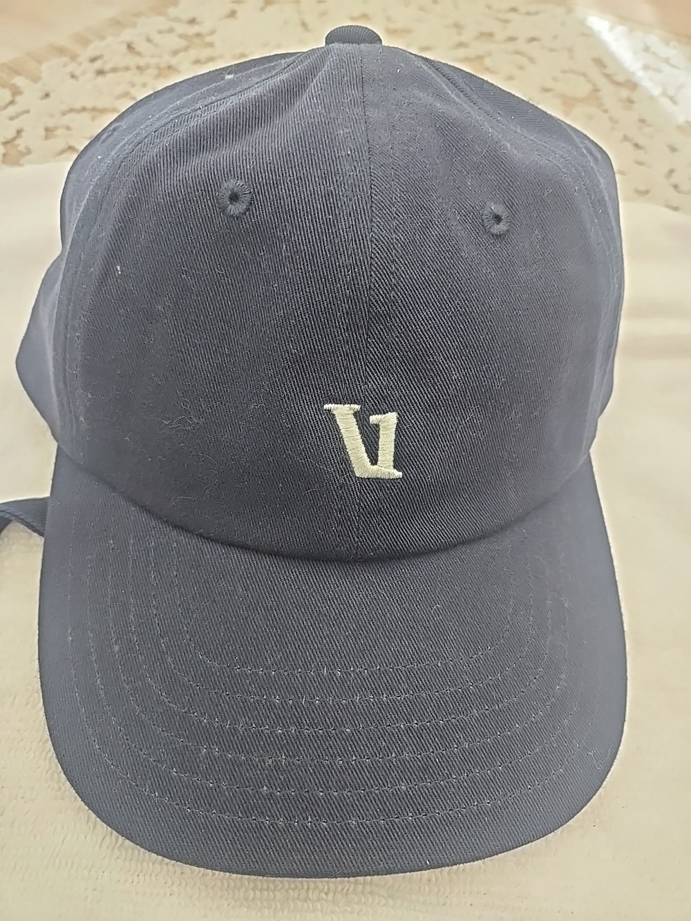 Vuori Navy Baseball Cap with Cream Logo